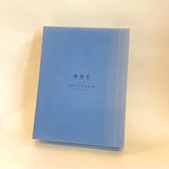 NIB Smythson THE SOHO Notebook in Navy - Leather - Personalized w/ letters “MB” - Picture 8 of 10